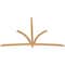 Ekena Millwork Davenport Timber Gable Bracket, Western Red Cedar, 108"W x 72"H x 1 1/2"D x 3 1/2"F, 16/12 Pitch GBW108X72X0204DAV00SWR - alternate 5
